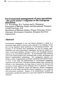 Environmental management of port operations - the