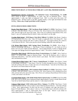 RVFOA School Directions 2017