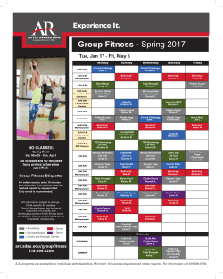 Printable Schedule  - Aztec Recreation Center