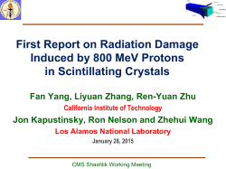 First Report on Radiation Damage Induced by 800 MeV Protons in