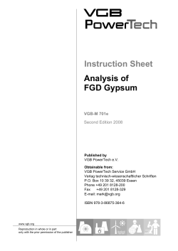 Instruction Sheet Analysis of FGD Gypsum