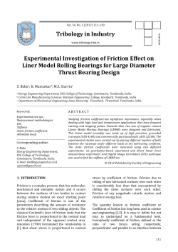 Experimental Investigation of Friction Effect