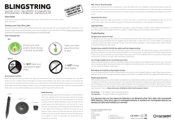 Blingstring Solar Fairy Light Instructions