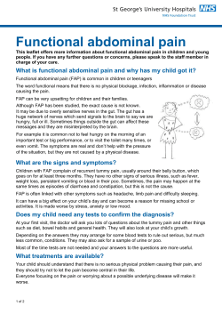 Functional abdominal pain