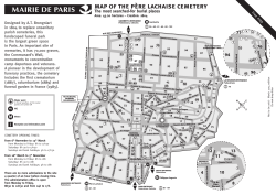 map of the p&egrave;re lachaise cemetery