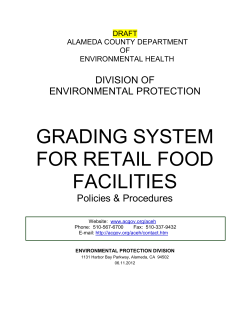 grading system for retail food facilities