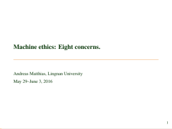Machine ethics: Eight concerns.