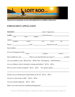 employment application