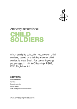 child soldiers - Amnesty International UK