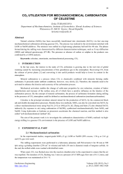 CO2 UTILIZATION FOR MECHANOCHEMICAL CARBONATION OF