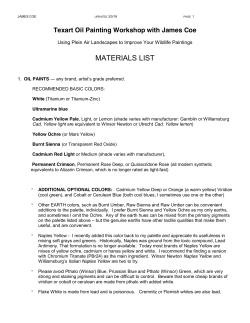 Texart Oil Painting Workshop with James Coe