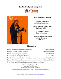 Salome - Pescadero Opera Society