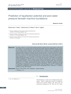 Prediction of liquefaction potential and pore water pressure beneath