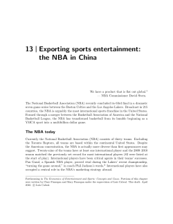 13 Exporting sports entertainment: the NBA in China