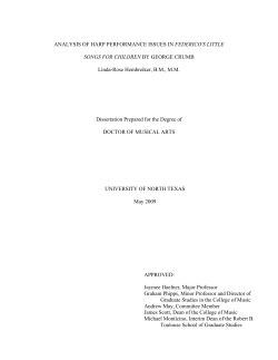 Analysis of harp performance issues in Federico`s Little