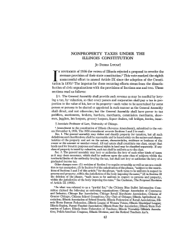 Nonproperty Taxes under the Illinois Constitution