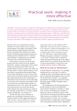 Practical work: making it more effective