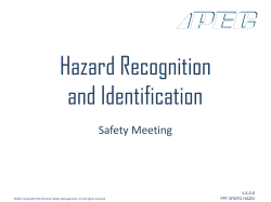 Hazard Recognition and Identification