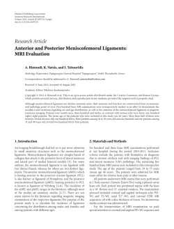Anterior and Posterior Meniscofemoral Ligaments: MRI Evaluation