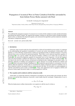 Propagation of Acoustical Wave in Finite Cylindrical Solid Bar