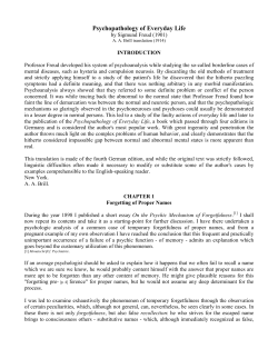Psychopathology of Everyday Life