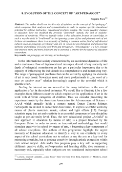 8. EVOLUTION OF THE CONCEPT OF "ART