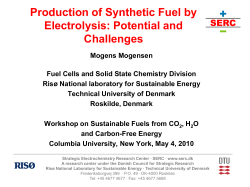 Production of Synthetic Fuel by Electrolysis: Potential and Challenges