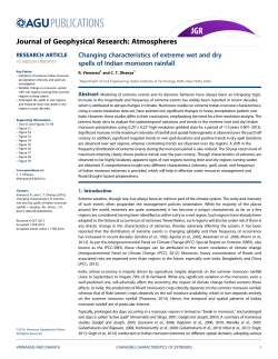 Changing characteristics of extreme wet and dry spells of Indian