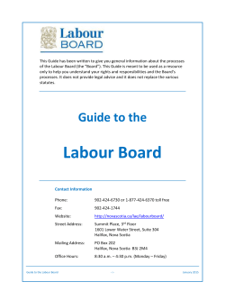 Labour Board - Government of Nova Scotia
