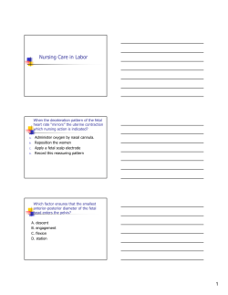 Nursing Care in Labor