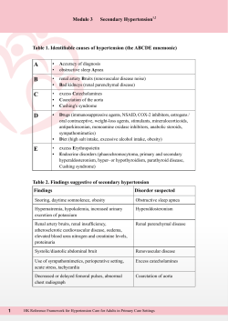 Module 3 Secondary Hypertension1,2