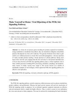 Make Yourself at Home: Viral Hijacking of the PI3K/Akt Signaling