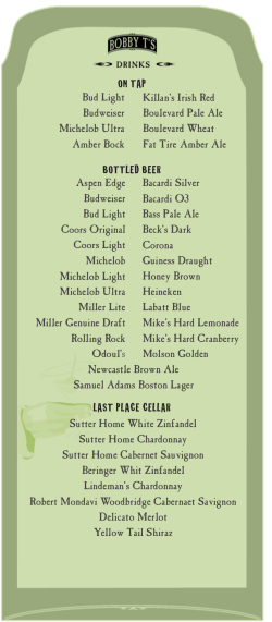Drink Menu