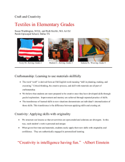 Textiles in Elementary Grades