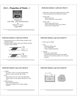 Ch 2 &ndash; Properties of Fluids
