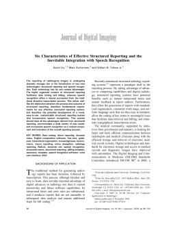 Six Characteristics of Effective Structured Reporting and the