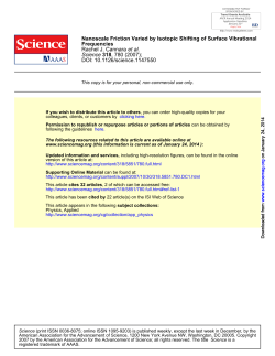 Nanoscale Friction Varied by Isotopic Shifting of Surface Vibrational