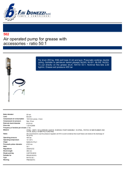 Air operated pump for grease with accessories - ratio 50:1