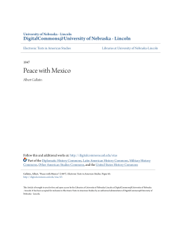 Peace with Mexico - DigitalCommons@University of Nebraska