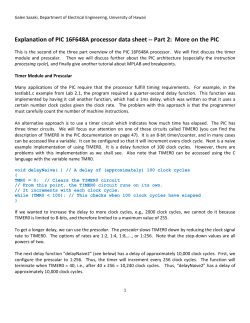 Part 2 of overview of PIC - Department of Electrical Engineering