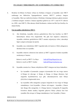 Page 1 NCAMAKE Y&rdquo;BKURKIZWA MU GUSHYKRZA NYANDIKO
