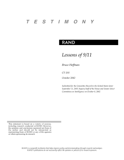 Lessons of 9/11 - RAND Corporation