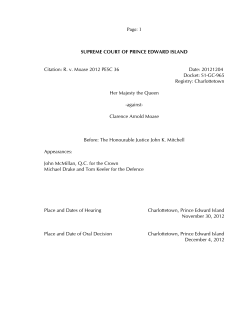 Page: 1 SUPREME COURT OF PRINCE EDWARD ISLAND Citation
