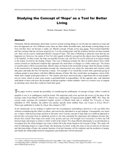 Studying the Concept of `Hope`