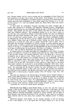 Bird Records from Midway Atoll, Pacific Ocean