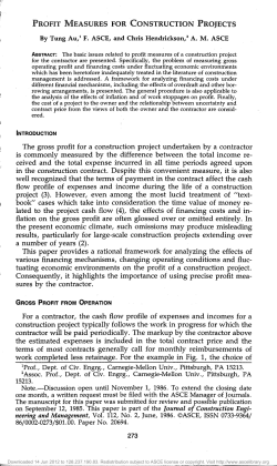 profit measures for construction projects