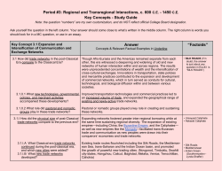 Period #3: Regional and Transregional Interactions, c. 600 C.E.