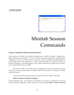 Minitab Session Commands