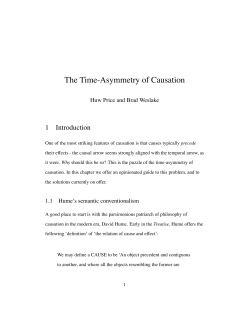 Time-Asymmetry of Causation