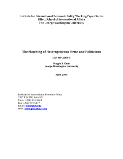 The Matching of Heterogeneous Firms and Politicians